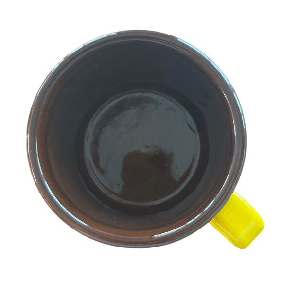 Baldelli MidCentury Modern Yellow Mug Made in Italy Colorful Ceramic Coffee - Picture 3 of 4